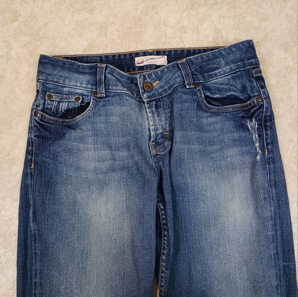 BKE Denim Culture Stretch Flare Leg Jeans Size 29x33.5 Casual Distressed - Picture 4 of 12